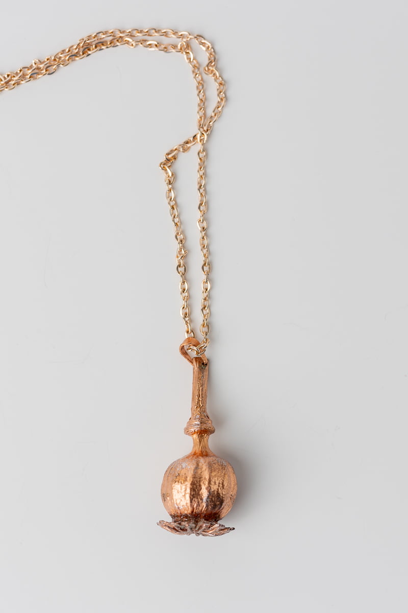 mák, poppy, necklace, náhrdelník, originální šperky, original jewel, jewellery, leafinside, galvanoplastika, copper, best gift, dárek, na valentýna, vánoční dárek, stylový šperk, šperk, madeira collection, madeira ring