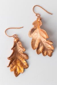 earrings, náušnice originální šperky, original jewel, jewellery, leafinside, galvanoplastika, copper, best gift, dárek, na valentýna, vánoční dárek, stylový šperk, šperk,