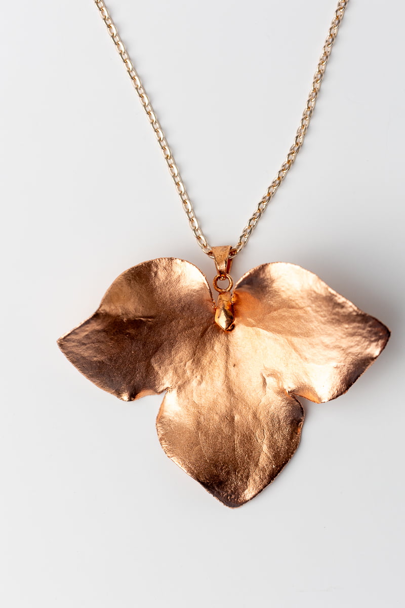 hortenzie, hortensia, hydrangea, necklace, náhrdelník, originální šperky, original jewel, jewellery, leafinside, galvanoplastika, copper, best gift, dárek, na valentýna, vánoční dárek, stylový šperk, šperk, madeira collection, madeira ring