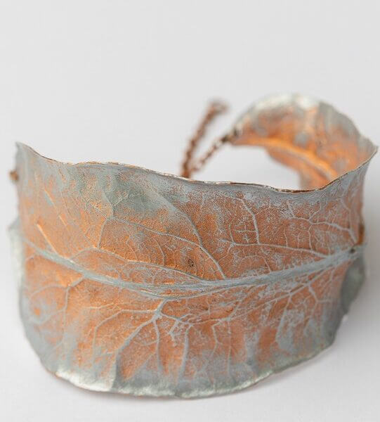 náramek, bracelet lípa, tilia, originální šperky, original jewel, jewellery, leafinside, galvanoplastika, copper, best gift, dárek, na valentýna, vánoční dárek, stylový šperk, šperk,