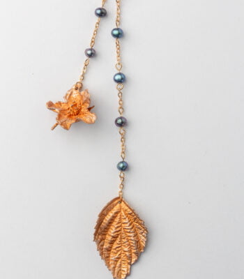 blackberry, black pearls,necklace, náhrdelník, originální šperky, original jewel, jewellery, leafinside, galvanoplastika, copper, best gift, dárek, na valentýna, vánoční dárek, stylový šperk, šperk, madeira collection,