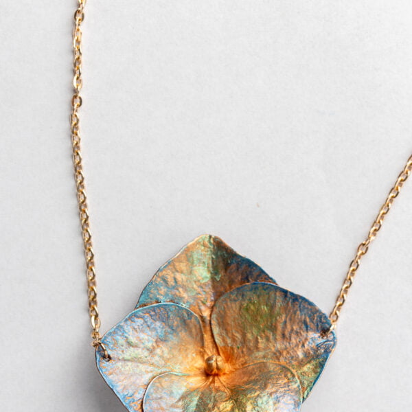 hortenzie, hortensia, hydrangea, necklace, náhrdelník, originální šperky, original jewel, jewellery, leafinside, galvanoplastika, copper, best gift, dárek, na valentýna, vánoční dárek, stylový šperk, šperk, madeira collection, madeira ring